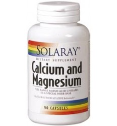 SOLARAY CALCIUM & MAGNESIUM 90 CAPS VEG