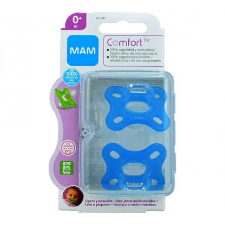 MAM CHUPETE SILICONA COMFORT AN 0 M PACK DOBLE